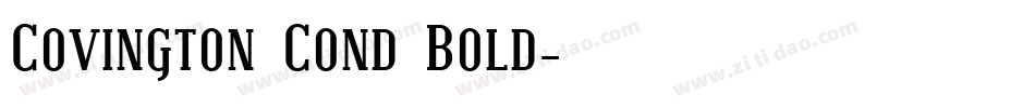 Covington Cond Bold字体转换